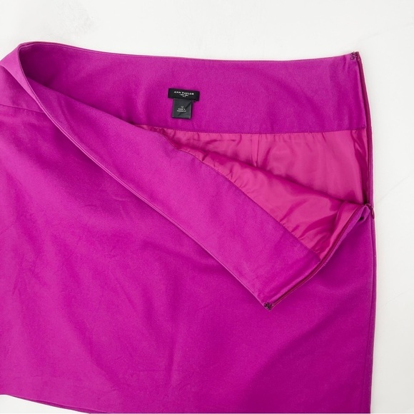 Ann Taylor Factory Magenta Zip-Pocket Mini Skirt - Picture 3 of 5